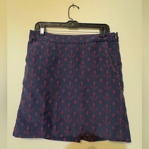 Tommy Hilfiger Blue Skirt with Pink Anchor Design